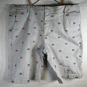 Mens 38" Flag Chino Shorts Falls Creek Patriotic 4th BBQ Fathers Day Gift Casual